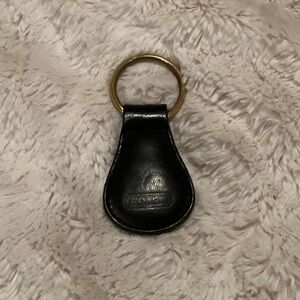 Coach Black Leather Keychain #7210